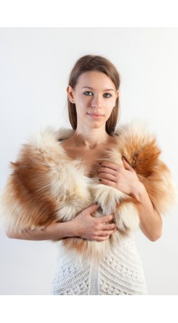 Arctic Platinum Gold Fox Fur Stole